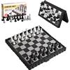 anyìshwu Scacchiera Professionale,Mini Scacchiera Magnetica da Viaggio Piccola, Scacchieras Portatile Bambino(13 * 13cm)