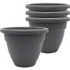 The HC Companies Fioriere, grigio caldo, 20,3 cm (confezione da 4)