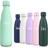 Motswedi Thermos da 500 ml, senza BPA, in acciaio inox, isolato, a doppia parete, per scuola, viaggi, sport, bicicletta, yoga, verde blu