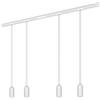 BRILONER - Set completo di binari, 4x LED a sospensione dimmerabili, lampade, sistema a binario a soffitto, binario per faretti, lampada a soffitto, plafoniera, lampada a sospensione, 1,5 m, bianco