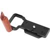 KIMISS Staffa della Fotocamera L per ZV E10 - Piastra di Rilascio Rapido con Manico in Legno per Treppiedi e compatibilità ARCA