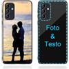 MXCUSTOM Cover Personalizzata per Samsung Galaxy A35 5G, Custodia Personalizzate Antigraffio Vetro Temperato Antiurto Paraurti Morbido con Foto Immagine Testo Design Crea Le Tue (GHS-BK-P1)
