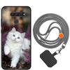 vingarshern Cover LG Q60 Custodia in Silicone Sottile,LG Q60 Cover Antiurto Con Motivo,LG Q60 Case Silicone Con Catena/Cordino per Cellulare,Foto04