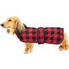 Geyecete Impermeabile Cappotto Cane, Bassotto Invernale Cappotto,Giacca del Cane con fodera in pile calda all'interno,Abbigliamento Regolabile per Cani all'aperto per Miniatura Bassotto-Rosso-M