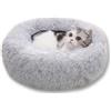 Kiuiom Cuccia Cane Morbida, Letto per Cani Rotondo, Lettino per Animali Domestici a Ciambella, Cuccia per Gatti Cucce per Cani da Interno Cuccia Pelosa Per Cani Gatti Letto Donut 40cm