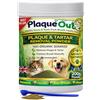 PLAQUE OUT Vasetto da 200 g, per rimuovere la placca tartaro per cani e gatti, 100% naturale e biologico, per la cura dei denti dell'alito cattivo e delle gengive degli animali domestici, vaso più
