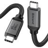 Silkland Cavo USB4 per Thunderbolt 4, Cavo Dati 40Gbps, Cavo di Ricarica PD3.1 240W 48V/5A, 8K@60Hz HDR, Cavo da USB-C a USB-C per MacBook, iPad Pro, iMac, Hub, Dock, SSD, Monitor, 1,5m