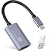 Guermok Scheda acquisizione video audio, USB 3.0 HDMI a USB C, dispositivo di acquisizione 4K 1080P60FPS per gaming, streaming, registrazione video, compatibile con Windows, Mac OS, Switch, Xbox