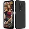 ISOI - Cover per Xiaomi Redmi 9, Custodia Morbida in Silicone Liquido, Protezione Completa Antiurto Ultra Sottile per il Corpo - Nero