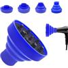 JOIYHY Diffusore asciuga capelli, diffusore per capelli ricci per asciugacapelli da 1,65 -1,89 (4,2 - 4,8 cm) di diametro, adatto a tutti i tipi di capelli - blu