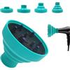 JOIYHY Diffusore asciuga capelli, diffusore per capelli ricci per asciugacapelli da 1,65 -1,89 (4,2 - 4,8 cm) di diametro, adatto a tutti i tipi di capelli - verde