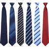 Janmercy 6 pezzi Clip on Cravatta da uomo Clip on Easy Cravatta a righe Solido Plaid Dots Cravatte Uomo Lotto Misto per Ufficio Scuola, 50 pollici, Stripe Style