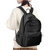 WEPLAN Zaino Scuola Superiore Ragazza Zaino Università Donna Casual Zaini Media Ragazza Ragazzo Zainetto Cartella Backpack School Zaini Porta PC 14 Pollici Impermeabile,Nero