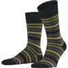 FALKE Tinted Stripe M So lana cotone fantasia 1 paio, Calzini Uomo, Grigio Steel Melange 3205, 43-46