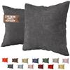 SoNiT home decor SONIT - Federe Cuscini Nero Fumo 40x40 cm, Set 2 Federe Divano e Letto in Cotone Loneta con Cerniera Nascosta, Copri Cuscini Decorativi Resistenti e Lavabili per Arredo Casa