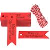 G2PLUS 100 PCS Etichette Regalo,Etichette in Carta Kraft,7x2CM Tag Regalo con Spago in Juta da 30M per Matrimoni,Compleanni e Natale