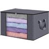 Helweet Contenitori Sottoletto, Organizer Sotto Letto, Scatole per Armadio, Scatole Portaoggetti Pieghevoli, Adatto per Riporre Coperte, Vestiti, Trapunte, Scarpe, Cuscini, 60x40x35cm