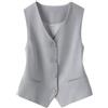 LSFYYDS Gilet donna, Slim Fit, collo a V, gilet smoking, gilet abito, elegante gilet vintage, gilet abito formale casual, copertura estiva, Nero,XS
