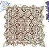 Yizunnu, centrotavola in cotone lavorato a mano all'uncinetto, tovaglietta, centrino, 50 cm, beige