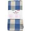 Panini Tessuti Tovaglia a quadri dimensione 140x140 cm quadri azzurri tessuto in 60% Cotone 40% Poliestere ideale per 4 persone