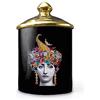 ROTOOY Lina Cavalieri - Barattolo in ceramica per aromaterapia, portapenne Fornase, mini vaso, vassoio porta candela, bottiglie decorative per la casa, barattoli decorativi (B15)