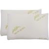 Generico Cuscini Letto Matrimoniale e Singolo Coppia Guanciali per Dormire con Imbottitura in Fiocco di Memory Foam Supporto Anallergico Federa Aloe Vera Traspirante