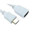 PROSIGNAL Pro Signal 99HDHS-401WHT - Cavo prolunga HDMI HDMI ad alta velocità 4K UHD con Ethernet, da maschio a femmina, 30 Hz, ARC, bianco