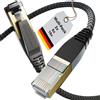 KabelDirekt - Cavo di Rete Cat 8, Design Intrecciato Flessibile, Resistente agli Urti - 5x 0,6m (Cavo LAN/Ethernet, Connettore RJ45, Trasferimento fino a 40 Gbit/s, Ideale per il Gaming/PS5/XBO)
