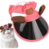 Glugahrif Cappello da sole per cani, Cappello da visiera del sole del cane | Cappelli esterni per gatti,Cappelli per crema solare da compagnia regolabili per cani di taglia media e media