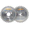 Oshlun DS-125G1 - Set di 2 lame di ricambio per sega doppia originale Omni con fori triangolari