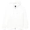 Armani Exchange Felpa con Cappuccio con Logo Tape Cotton Interlock Zip Up, Bianco Sporco, XXL Uomo