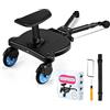 FNRIDS Pedana Passeggino Universale con Sedile, FNRIDS Tavolette Portatili per Passeggini, con cinghia di sospensione,Design Stabile a due Ruote, Accessori per Passeggini per Bambini da 2 a 6 anni (blu)