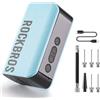 ROCKBROS Pompa Elettrica per Palloni con 4 Aghi di Ricambio, Pompa Portatile 20 Psi, Mini Pompa Ricaricabile Type-C 1400mAh, con Manometro, per Pallavolo Basket Calcio