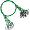 9Tong Terminale da pesca in acqua salata Terminali da pesca in acciaio inossidabile Terminali da pesca con girella in acciaio inossidabile Acqua dolce Filo Nichel nero #1 50lb 9.8in 20pcs