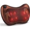 PAT JUUMG Cuscino massaggiante elettrico Shiatsu massaggiatore con funzione di calore, massaggiatore per spalle con rotazione 3D, massaggiatore per schiena per auto, ufficio, casa