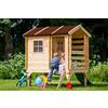 TIMBELA Casetta per bambini in legno con scivolo - Casetta giocattolo per bambini - L182xL146xA205cm/ 1.1m2 - Casetta da gioco da esterno - Casetta da giardino Timbela M501C