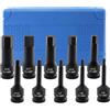 BEASAFY Set di 10 punte per avvitatore a percussione da 1/2 pollici, H5 - H19, esagonali, set di punte lunghe, adatte per chiavi dinamometriche e chiavi a cricchetto