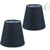 Sinta 2 Pezzi 5.5 inch E14/E27 Paralumi per Lampade Tessuto Piccolo Paralumi Lampadari Lampadario e Lampada a Muro,Rosa