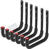Heavdace Gancio per garage, gancio portaoggetti, 25 cm, supporto da parete per scale, biciclette, attrezzi da giardino, sedia pieghevole, pala, tubo