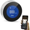 Wiby Rilevatore Fughe Gas Propano C3H8 | Wi-Fi, App, Compatibile con Alexa/Google Home | Allarme 85 dB, Display LCD, Autodiagnosi | Certificato EN 50194 | Ideale per Cucina, Camper e Garage