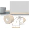 LIHIQIYA Battiscopa Flessibile Autoadesivo Beige, 6M Battiscopa in PVC, Battiscopa Bianco, Battiscopa per Cucina Sigillante Impermeabile, Battiscopa Morbido Adesivo per Bagno, Battiscopa 30mmx30mm