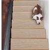 JHLGRE Tappeti per Scale Interne, 20cm*76cm 4pcs, Coprigradini per Scale, Tappetini per Scale in Legno, Tappetino Antiscivolo e Fonoassorbente con Retro Adesivo, Beige