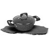KASANOVA Pentola antiaderente con coperchio, per induzione e tutti i piani cottura New Petra Dark (Pentola, 20 cm)