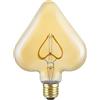 Suprema, Lampadina LED Decorativa, Filo Led Interno, Attacco E27, 300 Im, 220-240V, Luce Calda 2200K, 5W, Luce Dimmerabile (Cuore)
