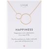 LUUK LIFESTYLE Collana con Ciondolo Cerchi Intrecciati, Oro Rosa, 50cm