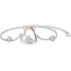 LONAGO Bracciale Coniglio 925 Sterline D'argento Sempre Nel Mio Cuore Due Carino Coniglietto Braccialetto Gioielli per le Donne