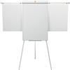 Nobo Impression Pro Lavagna Magnetica Cancellabile a Secco con Barra per Fogli e Cavalletto a 2 Bracci Estensibili, Tripla Larghezza, 1 x Portapenne, 1 x Pennarello e Ganci, 678 x 1845 mm - Bianco