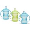 Munchkin Mighty Grip Trainer Cups | Trainer Toddler & Baby Bottle | BPA Free | Non Spill |Leakproof | Baby Weaning Cup from 6+ Months | Toddler Bottle 8oz/236ml| 3 Pack | Blue & Green