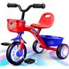 Braxel Triciclo Bambini per 2 3 4 5 Anni, Triciclo Evolutivo da 1 a 5 Anni con Cestello Portaoggetti, Adatto Come Spider Regalo per Bambini, Rosso