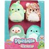 Squishville SQM - Squishmallow in peluche, confezione da 4 pezzi, 5,1 cm, motivo: squadra preistorica